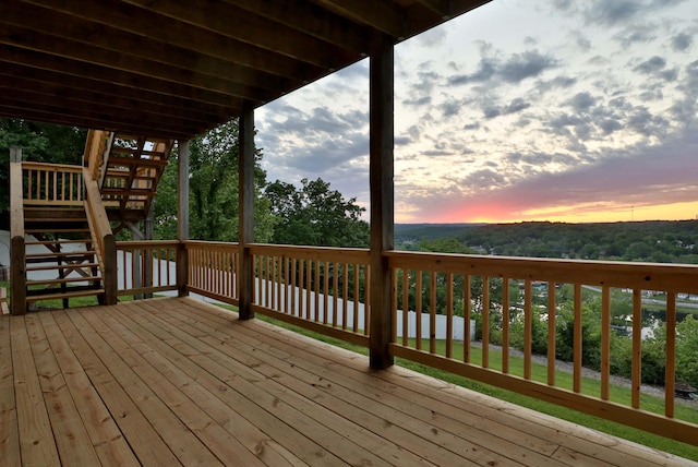 185 Tanner Rd, Branson, MO 65616 - wooden deck with stairs