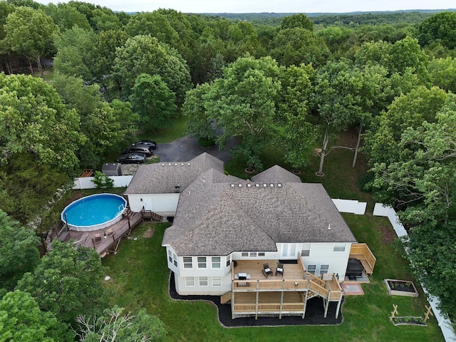 185 Tanner Rd, Branson, MO 65616 - view from above of property featuring a heavily wooded area