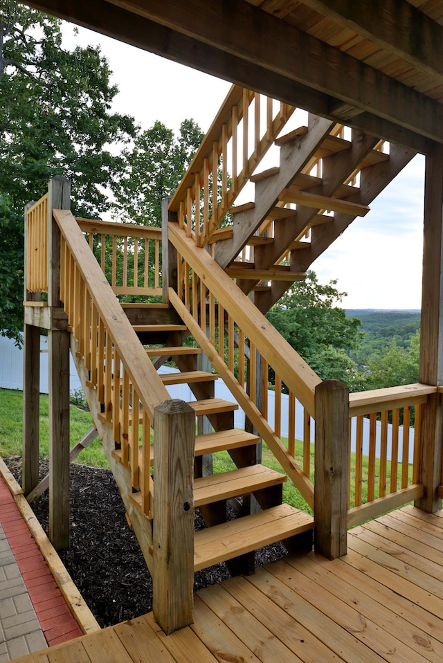 185 Tanner Rd, Branson, MO 65616 - wooden terrace with stairs