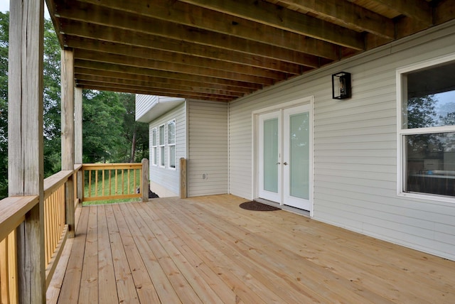 185 Tanner Rd, Branson, MO 65616 - wooden deck with french doors