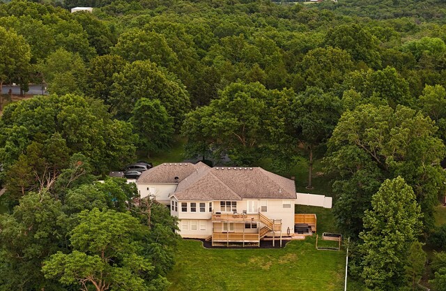 185 Tanner Rd, Branson, MO 65616 - aerial view of property and surrounding area featuring a forest