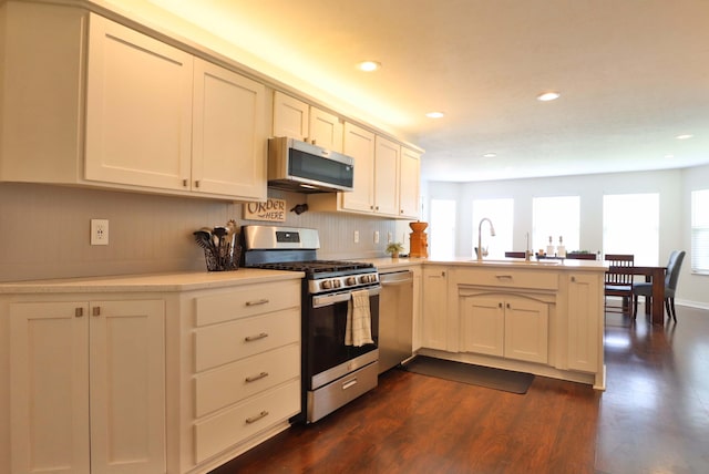 185 Tanner Rd, Branson, MO 65616 - kitchen with stainless steel appliances, a peninsula, plenty of natural light, light countertops, and recessed lighting