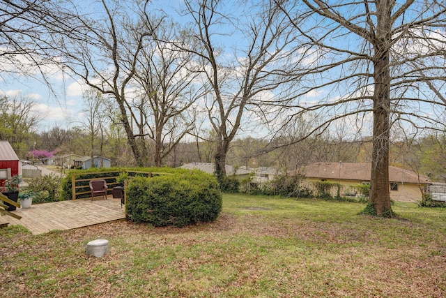 901 S 5th St, Ozark, MO 65721 - view of green lawn featuring a wooden deck