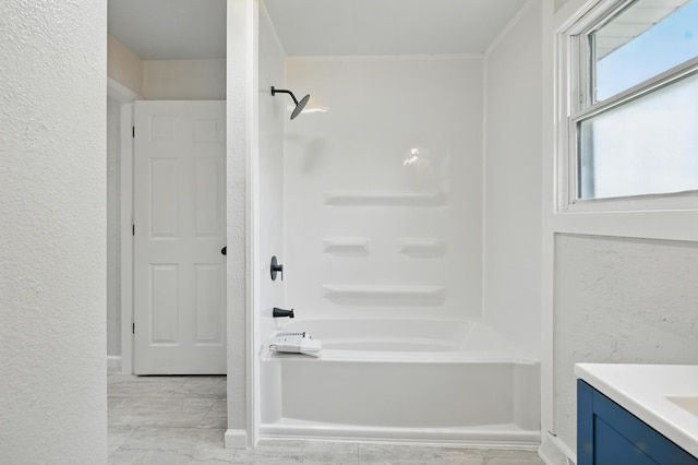 14289 Bethel Rd, Seneca, MO 64865 - full bath featuring shower / bath combination, vanity, and a textured wall