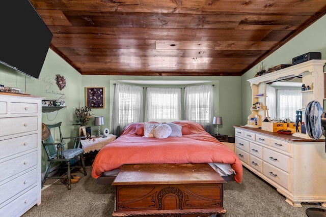 720 E Burford St, Marshfield, MO 65706 - bedroom with carpet, vaulted ceiling, wood ceiling, and multiple windows