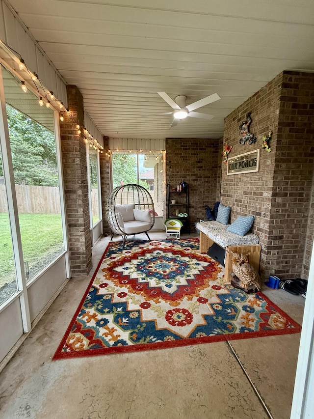 705 E Meramec Ln, Nixa, MO 65714 - sunroom / solarium featuring ceiling fan