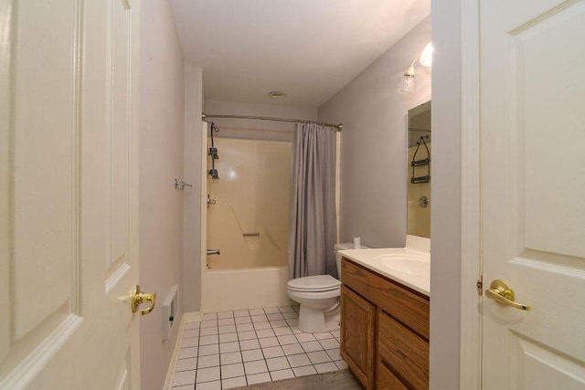 147 River Bluff Dr, Branson, MO 65616 - bathroom featuring tile patterned flooring, vanity, and shower / bath combo with shower curtain