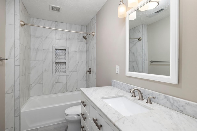 621 S Woodhaven Rd, Nixa, MO 65714 - full bathroom featuring vanity, shower / washtub combination, and a textured ceiling