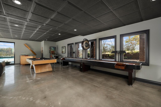 621 S Woodhaven Rd, Nixa, MO 65714 - rec room featuring concrete flooring, billiards table, and recessed lighting