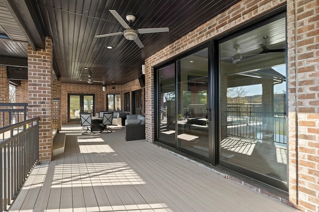 621 S Woodhaven Rd, Nixa, MO 65714 - deck featuring ceiling fan