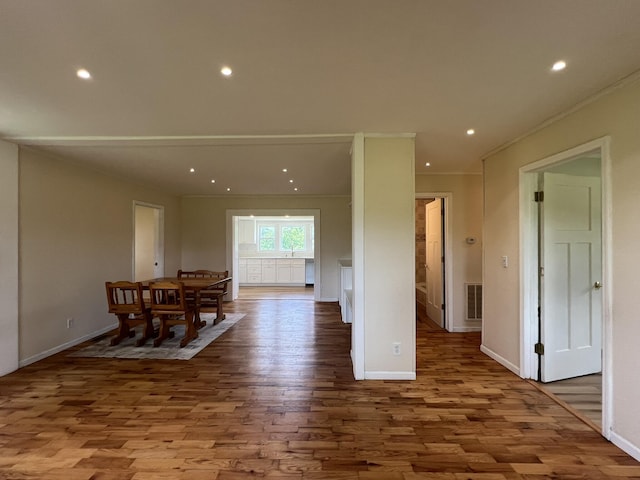 2191 County Road 2790, Mountain View, MO 65548 - dining area featuring wood finished floors, ornamental molding, and recessed lighting