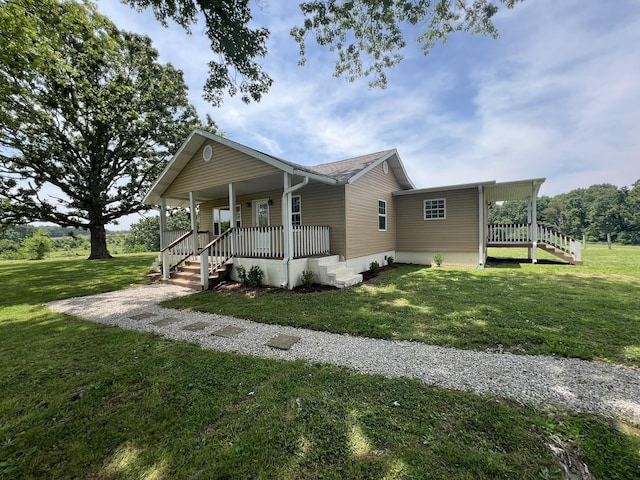 2191 County Road 2790, Mountain View, MO 65548 - view of front of property featuring covered porch and a front lawn