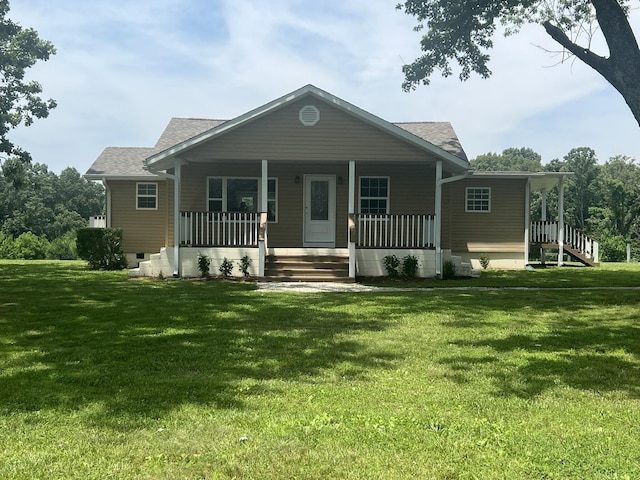 2191 County Road 2790, Mountain View, MO 65548 - bungalow-style house with covered porch, a front yard, and a shingled roof