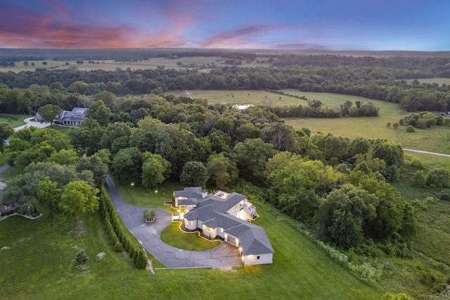5817 E Summit View Dr, Springfield, MO 65809 - aerial view at dusk of a view of countryside