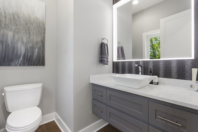 5817 E Summit View Dr, Springfield, MO 65809 - bathroom featuring vanity and wood finished floors