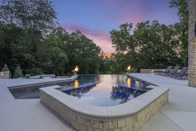 5817 E Summit View Dr, Springfield, MO 65809 - view of pool with a pool with connected hot tub and a patio