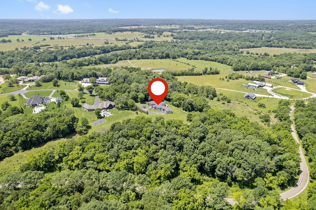 5817 E Summit View Dr, Springfield, MO 65809 - drone / aerial view of a heavily wooded area