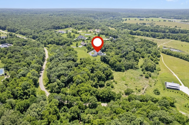 5817 E Summit View Dr, Springfield, MO 65809 - drone / aerial view of a heavily wooded area