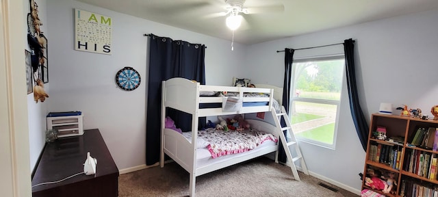 524 Niangua Rd, Niangua, MO 65713 - carpeted bedroom featuring baseboards and ceiling fan
