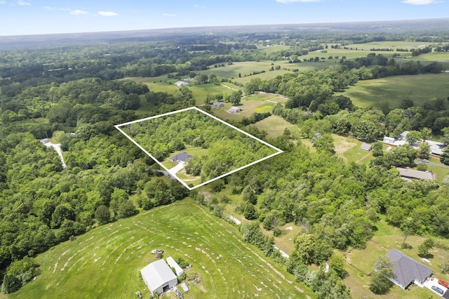 427 N Maynard Rd, Nixa, MO 65714 - aerial view of sparsely populated area with property boundaries highlighted