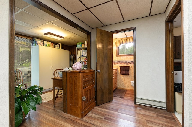 2620 Big Timber Rd, Marshfield, MO 65706 - corridor with a paneled ceiling and wood finished floors