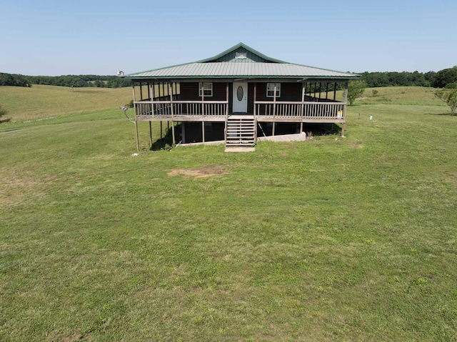 15608 Lawrence Unit 2007, Miller, MO 65707 - view of front of home with a front lawn, a metal roof, and a porch