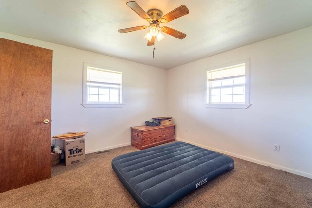 15608 Lawrence Unit 2007, Miller, MO 65707 - bedroom featuring multiple windows, carpet flooring, and ceiling fan