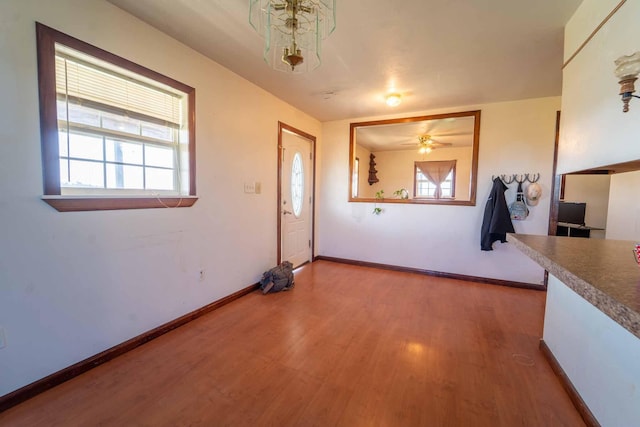 15608 Lawrence Unit 2007, Miller, MO 65707 - foyer with light wood-style flooring, plenty of natural light, and ceiling fan