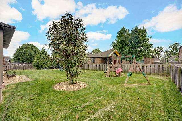 926 E Downshire Dr, Nixa, MO 65714 - fenced backyard featuring a playground