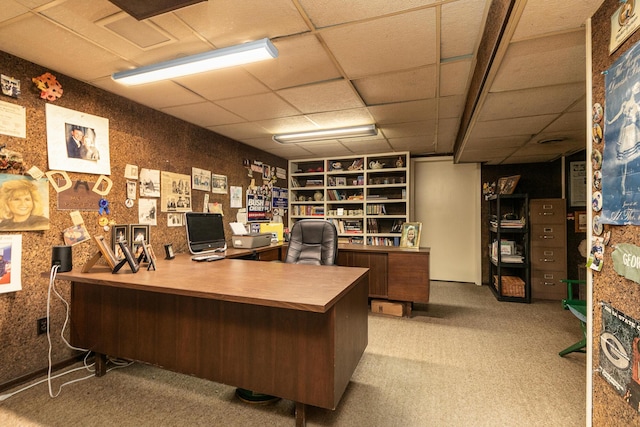 610 W Summit St, Bolivar, MO 65613 - carpeted office with a drop ceiling and built in shelves