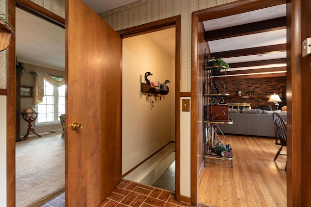 610 W Summit St, Bolivar, MO 65613 - corridor featuring baseboards and wood finished floors