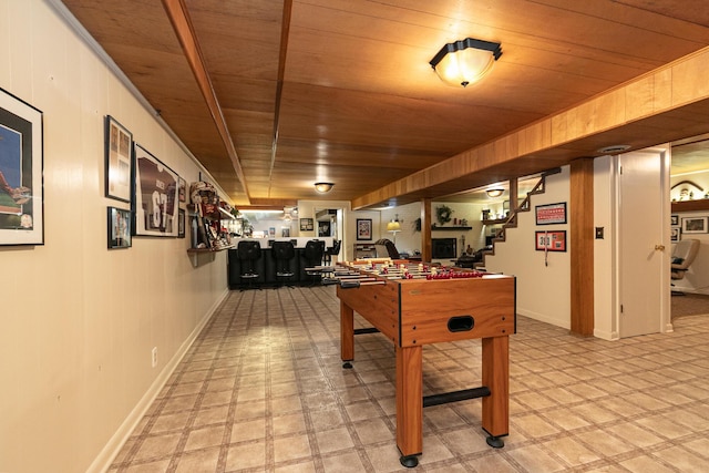 610 W Summit St, Bolivar, MO 65613 - playroom with wood ceiling and light floors
