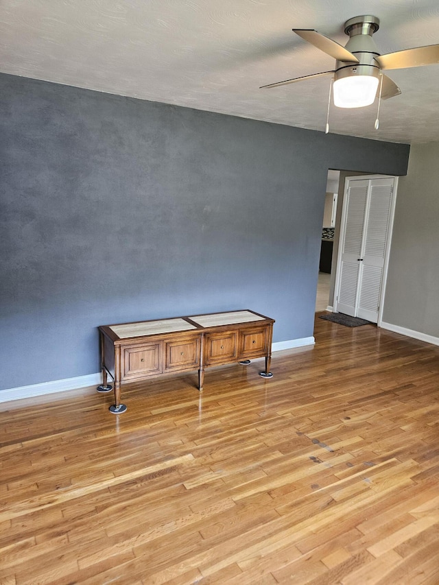 1955 S Fort Ave, Springfield, MO 65807 - spare room with ceiling fan and light wood-style flooring