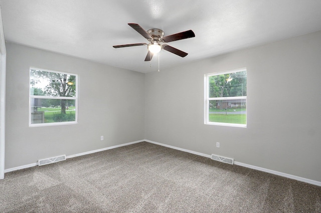 4852 S Fremont Ave, Springfield, MO 65804 - unfurnished room with plenty of natural light, carpet flooring, and ceiling fan