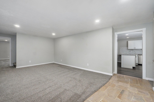 4852 S Fremont Ave, Springfield, MO 65804 - basement featuring recessed lighting and carpet floors