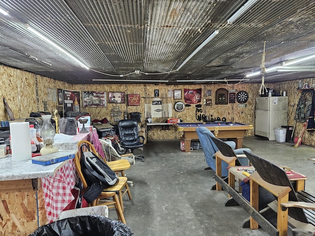 15535 Business Highway 60, Verona, MO 65769 - game room with concrete flooring and pool table