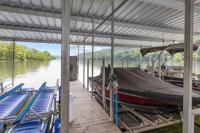 2529 State Highway 176 Unit F2, Rockaway Beach, MO 65740 - dock with a water view and boat lift