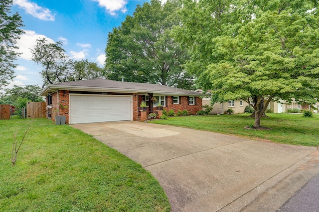 3449 N Rogers Ave, Springfield, MO 65803 - ranch-style home featuring an attached garage, driveway, and brick siding