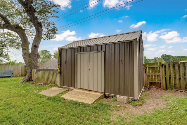 3449 N Rogers Ave, Springfield, MO 65803 - view of shed with a fenced backyard