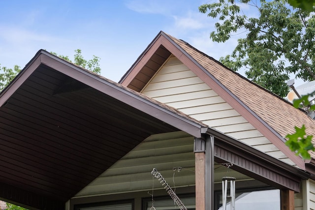 781 Santana Cir, Reeds Spring, MO 65737 - exterior view of roof with shingles and a downspout