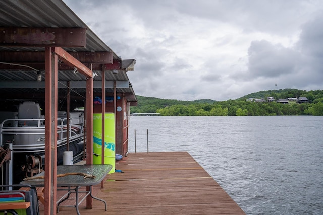 781 Santana Cir, Reeds Spring, MO 65737 - dock area featuring a water view and a wooded view