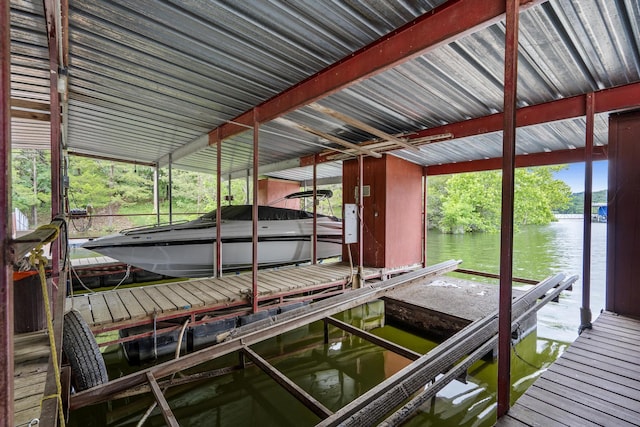 781 Santana Cir, Reeds Spring, MO 65737 - dock area featuring boat lift and a water view