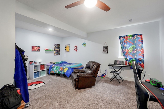1611 E Hayloft Dr, Ozark, MO 65721 - carpeted bedroom featuring a ceiling fan