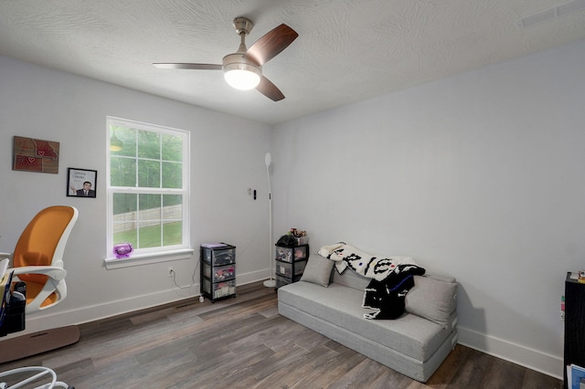 1611 E Hayloft Dr, Ozark, MO 65721 - sitting room with wood finished floors and a ceiling fan