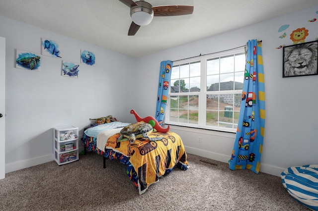 1611 E Hayloft Dr, Ozark, MO 65721 - carpeted bedroom featuring baseboards and ceiling fan