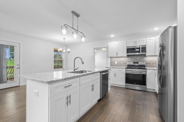 121 S Aspen St, Buffalo, MO 65622 - kitchen with appliances with stainless steel finishes, plenty of natural light, white cabinetry, tasteful backsplash, and recessed lighting