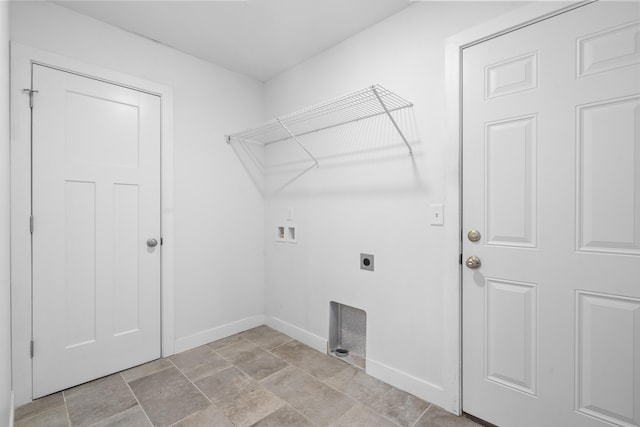 121 S Aspen St, Buffalo, MO 65622 - washroom with electric dryer hookup, washer hookup, and light stone finish flooring