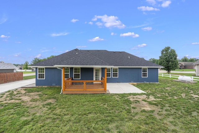 121 S Aspen St, Buffalo, MO 65622 - back of house featuring a patio, a deck, and roof with shingles