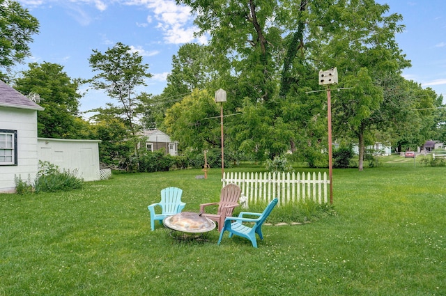 223 E Mill St, Republic, MO 65738 - view of yard featuring an outdoor fire pit