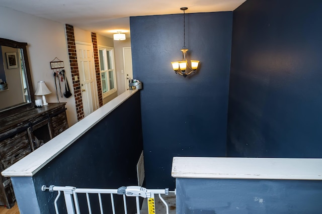 343 N Wood Ln, Fair Grove, MO 65648 - staircase with a chandelier